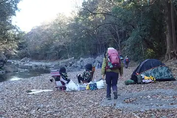 吾妻峡の河原