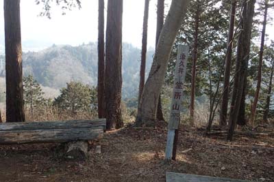 津久井堂所山・津久井堂所山の山頂