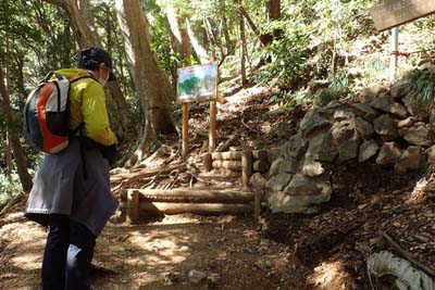 高尾山・３号路の道標