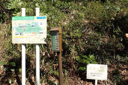 仙元山と大峰山・登山道に案内板