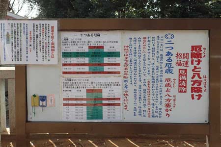 横浜市戸塚区・五霊神社の厄除けと八方除けの案内