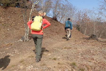 要害山からコヤシロ山・山頂直下には帯曲輪