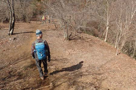 要害山からコヤシロ山・山頂直下に二の郭