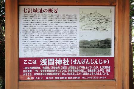 厚木市・浅間神社の案内板