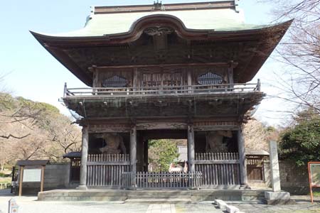 称名寺から鎌倉アルプス・参道に大きな仁王門