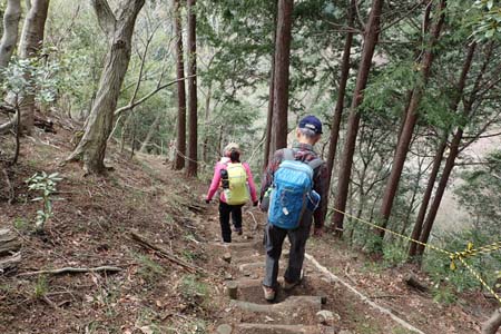 見城から梅ノ木尾根と見晴広場・良く整備されたハイキングコース