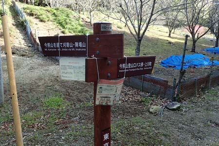 今倉山から刈寄山・今熊神社に道標