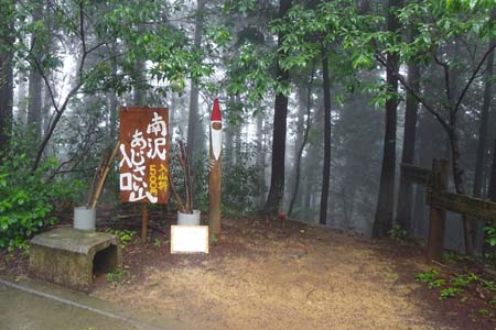 金比羅山と南沢あじさい山・南沢あじさい山への下り口