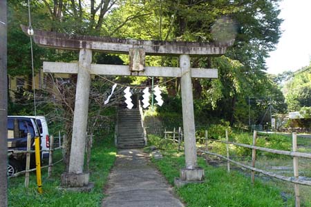 長沼公園から平山城跡公園・六社宮の鳥居