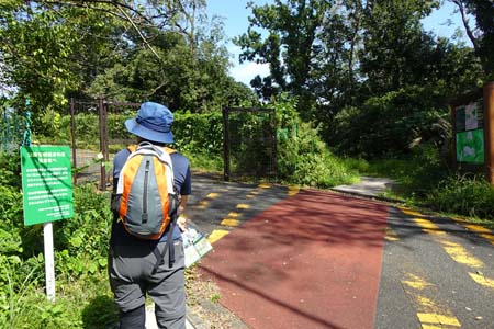 長沼公園から平山城跡公園・東京薬科大のゲートを越え