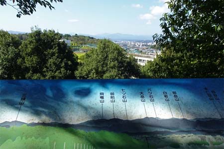 長沼公園から平山城跡公園・展望デッキからは奥多摩の山々