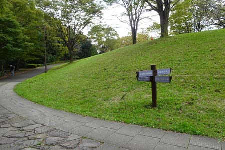 桜ヶ丘公園から原峰公園・広い公園の中の遊歩道