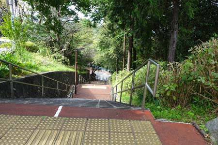 桜ヶ丘公園から原峰公園・いろは坂に階段の道