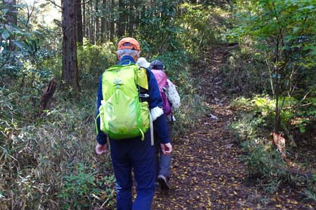 筑波山・分岐を左手に