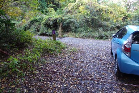 筑波山・林道の車止めゲート