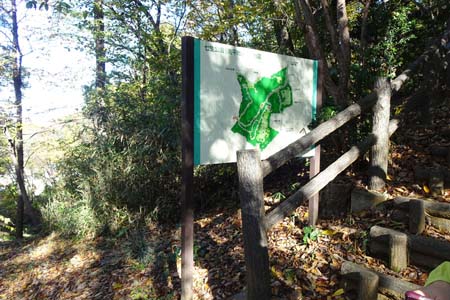高幡不動から平山城址公園・七生公園の案内板