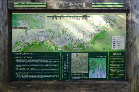 はるひ野駅から黒川駅・よこやまの道の案内板