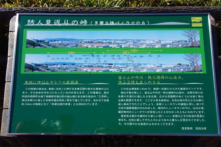 よこやまの道・多摩丘陵パノラマの丘の案内板