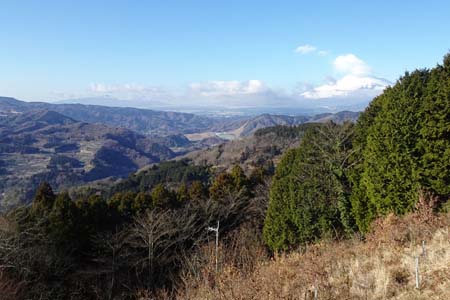 大野山・視界が開けると富士山と愛鷹山