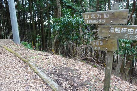 大野山・たどり着いた東屋から谷峨駅方面へ