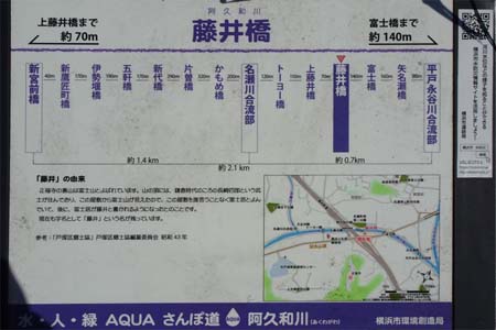 横浜市戸塚区・藤井橋に案内板