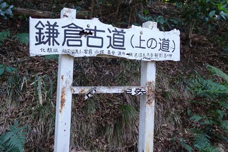 藤沢市・宮前御霊神社の裏山に鎌倉古道