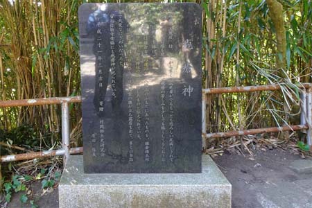 藤沢市・御霊神社の疱瘡神石碑