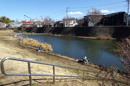 横浜市瀬谷区・宮沢池では釣りをする人