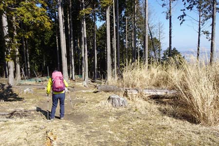 花じょろ道から高松山・女坂を下って行きます