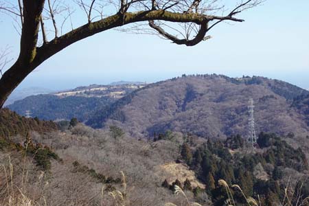 花じょろ道から高松山・登山道の先はチェックメイトゴルフ場