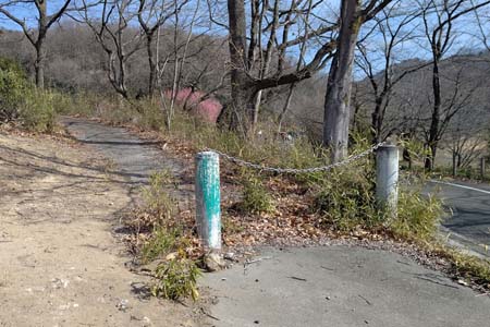 八王子丘陵・少し戻り山道を登り始めます