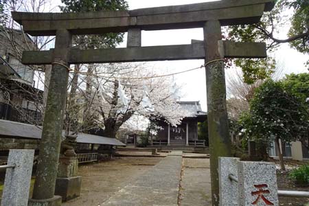 鎌倉市・上町屋天満宮の石鳥居