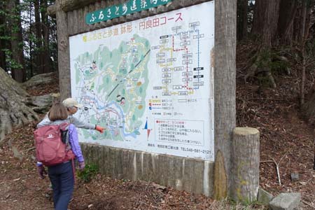 釜伏山・ふるさと歩道の案内板