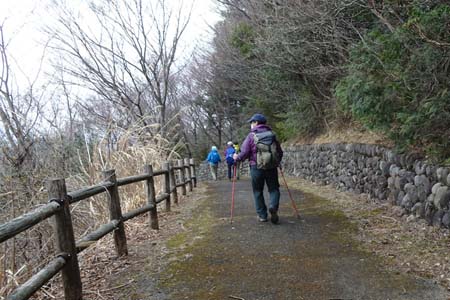 釜伏山・中間平緑地公園へと続く遊歩道