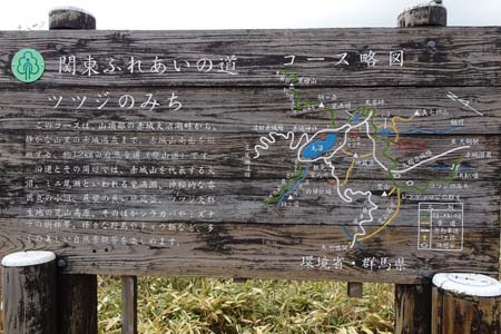 長七郎山・関東ふれあいの道の案内板