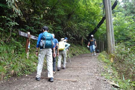 御岳山・長尾平へと登り道