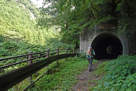 大多摩ウォーキングトレイル・数馬西トンネルをくぐり