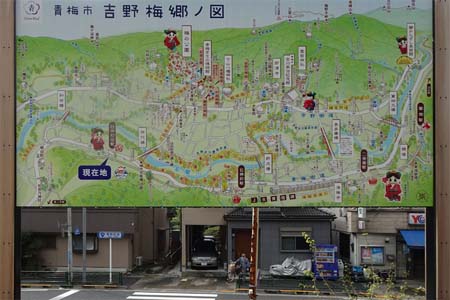 大多摩ウォーキングトレイルＡ－２・吉野梅郷の案内図