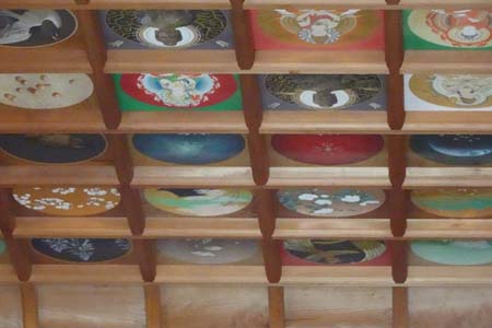 青梅市・即清寺の本堂の天井絵