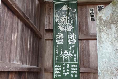 青梅市・即清寺の板碑案内板