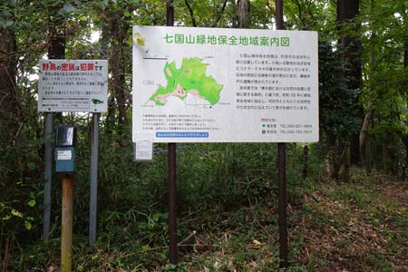 町田市・七国山緑地の案内板