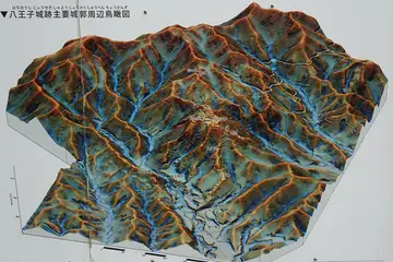 八王子城の鳥観図
