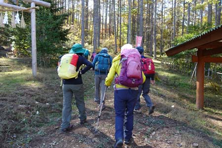 守屋山・鳥居の脇から登山道