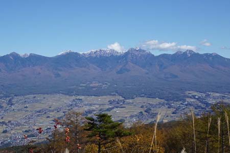 守屋山・雪を被った八ヶ岳の岩峰