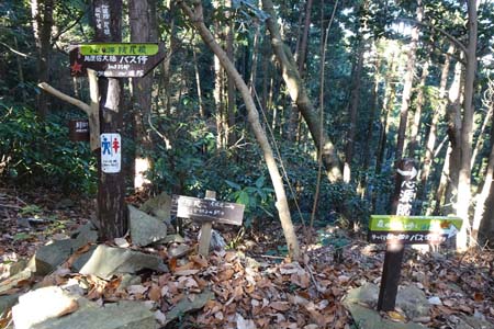 八王子城山から太鼓曲輪尾根・滝沢コースを合わせる搦手峠
