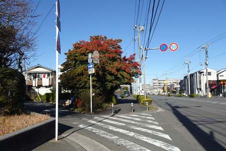 横浜市緑区・中原街道を越え