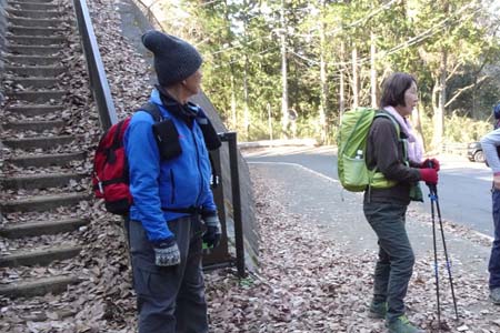 石老山・舗装道路にたどり着きました