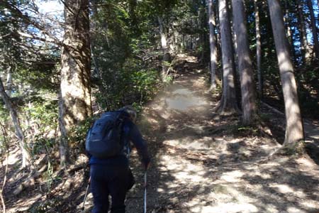 北高尾山稜・富士見台への登り
