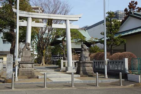 横浜市都筑区・大棚中川杉山神社の石鳥居