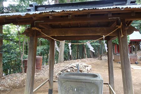 横浜市港北区・新吉田杉山神社の御手水場